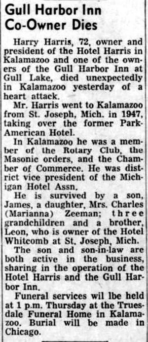 Hotel Harris - June 1960 Former Owner Passes Away (newer photo)